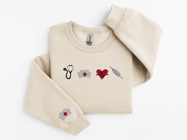 Embroidered Nurse Sweatshirt, Nursing Student Sweatshirt, Embroidered Nurse Crewneck, Gift for Nurse, Trendy Nurse Crewneck, Nursing Student